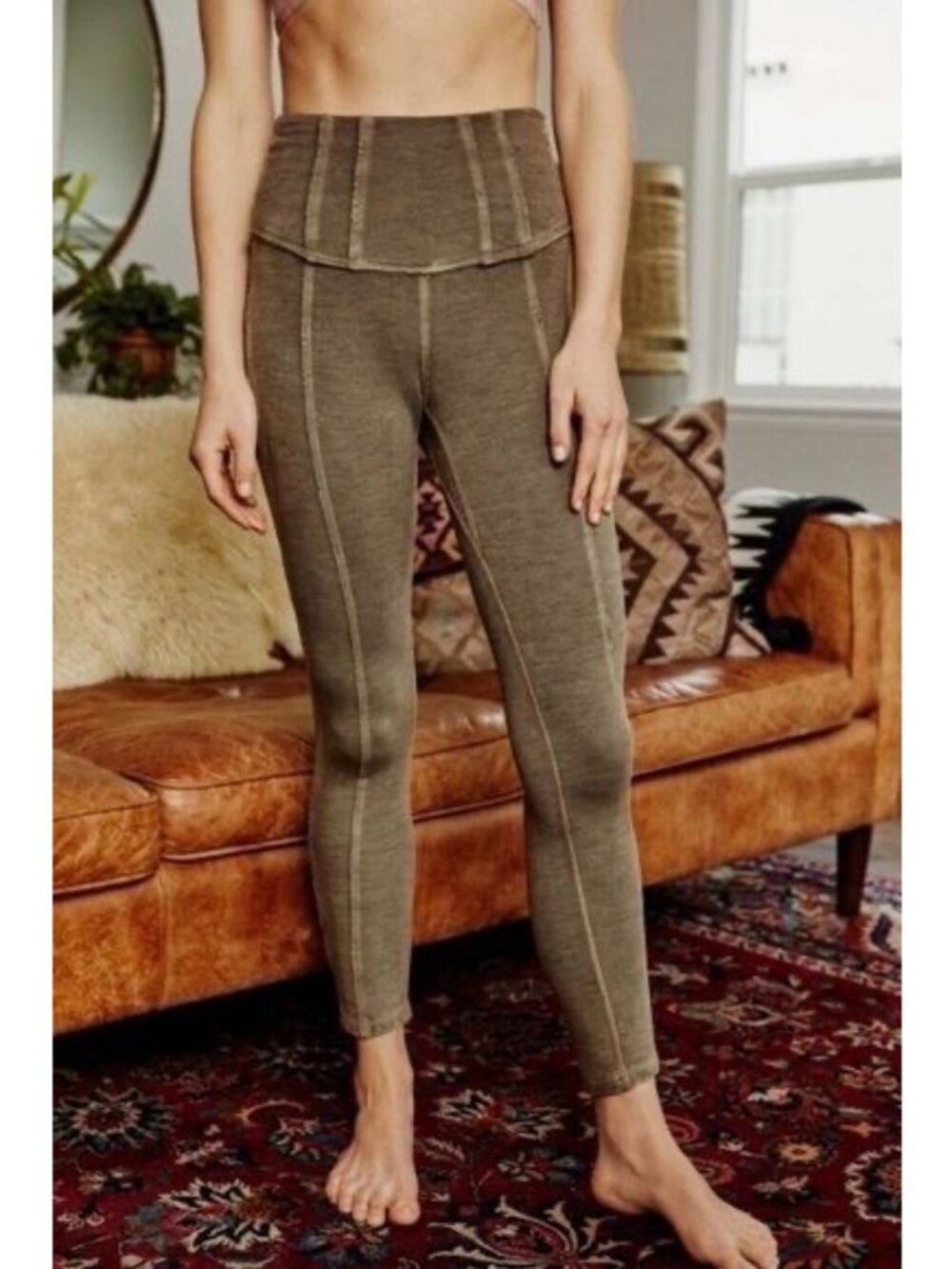 NWT Free People Movement Washed Green High Waist Leggings - Picture 2 of 16